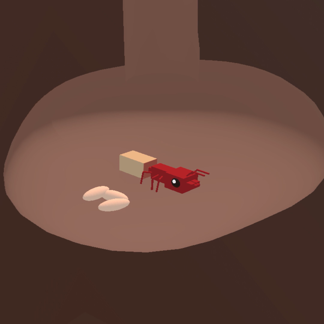insignificANTS gameplay showing an ant colony